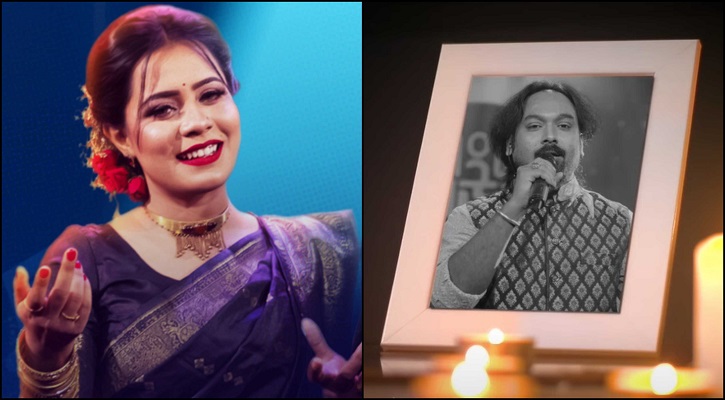প্রয়াত পাগল হাসানের ‘ফুলমালা’ গলায় তুললেন মিতু